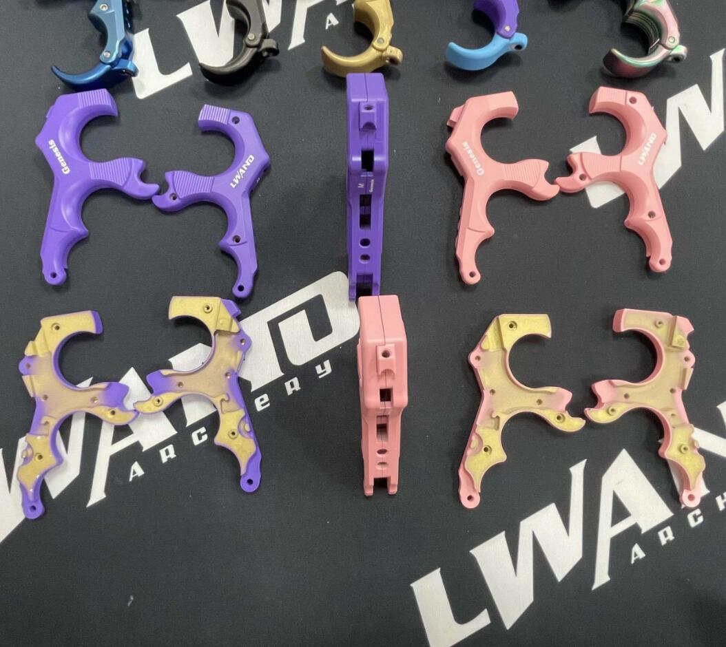 3 4 Finger Release Aids Trigger Thumb Grip Caliper Archery Compound Bow